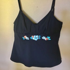 Coco Reef Swimsuit Black Tankini Top 34C